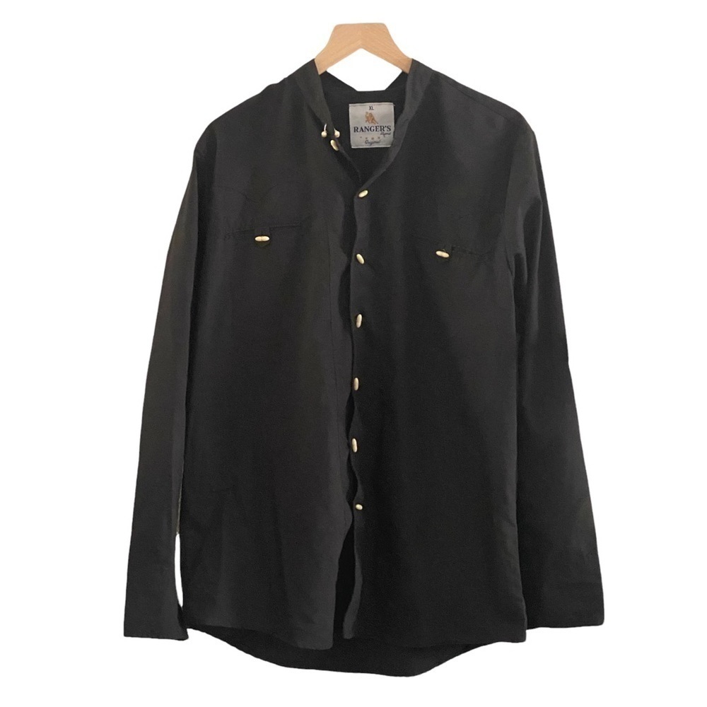 Rangers original black XL cowboy men’s western rodeo shirt
